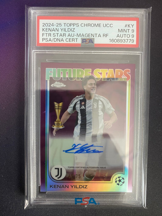 2024-25 Topps Chrome Kenan Yildiz Purple Auto