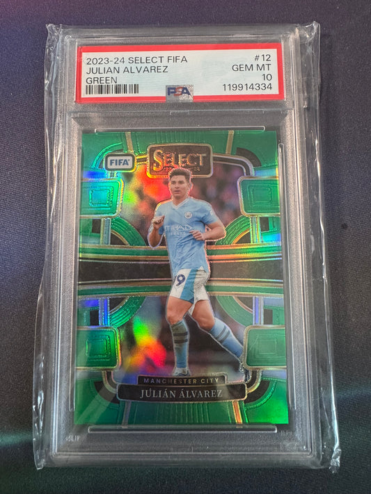 2023-24 Select FIFA Julian Alvarez Green PSA 10