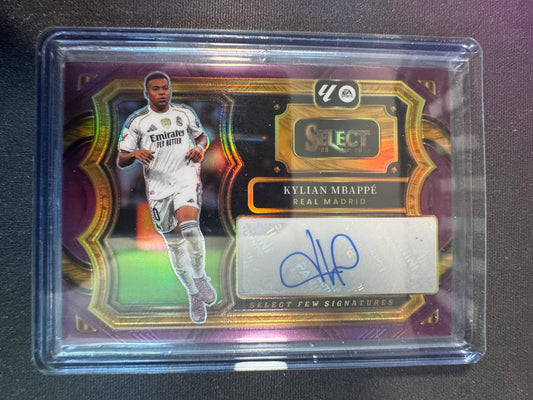 2025-26 Select La Liga Kylian Mbappe Purple Auto