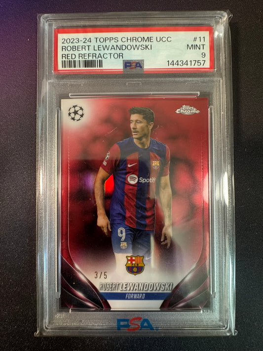 2023-24 Topps Chrome Robert Lewandowski Red